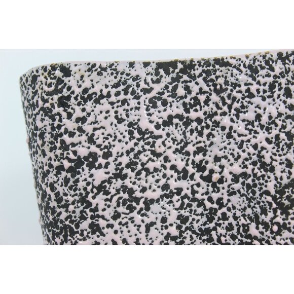 Kenwood Zanesville Pottery Vase 10” USA 2103 MCM Pink Black Speckled Tri Lobe - Picture 11 of 14